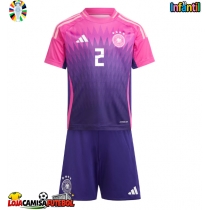 Camisa de Futebol Alemanha Antonio Rudiger #2 Equipamento Secundário Infantil Europeu 2024 Manga Curta (+ Calças curtas)